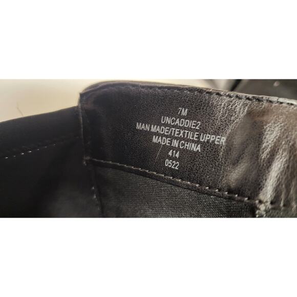 Unisa Uncaddie2 Lift Gold Buckle Black Ankle Booties Boots 7M - Picture 8 of 12